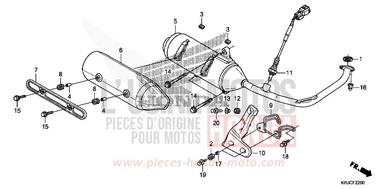 EXHAUST MUFFLER for S-Wing ABS PEARL NIGHTSTAR BLACK (NHA84) from 2012